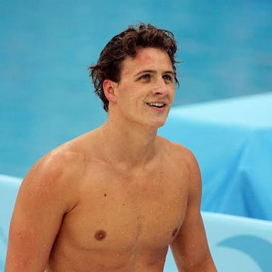 Ryan Lochte competing as an Olympic swimmer.